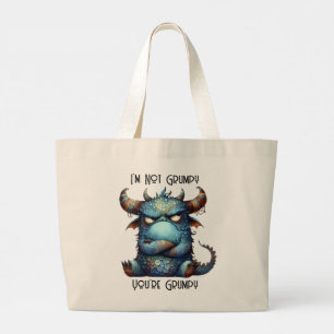Bolsa Tote Grande Grumpy Monster Tote Bag