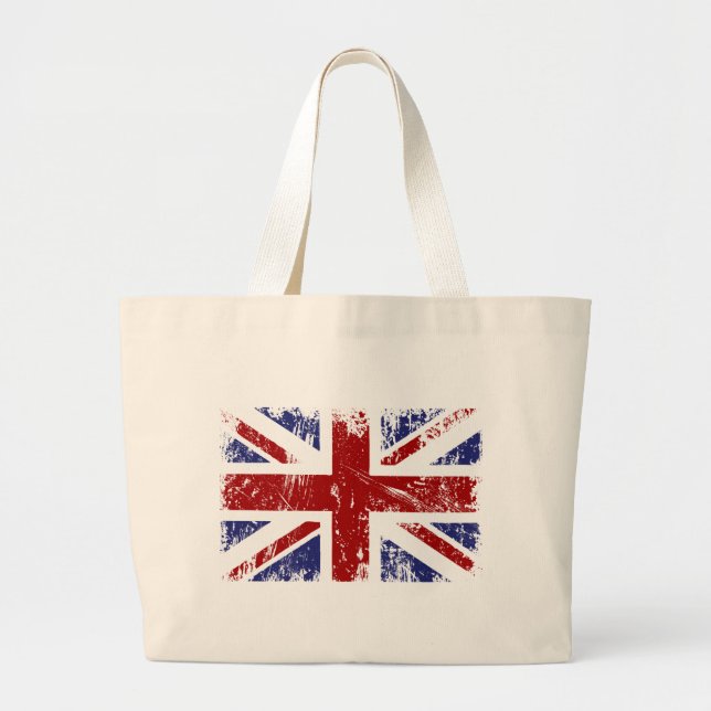Bolsa Tote Grande Grunge britânico do punk da bandeira (Frente)