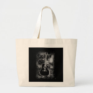 Bolsa Tote Grande Grunge Guitar Graphic Rock Musical Jazz