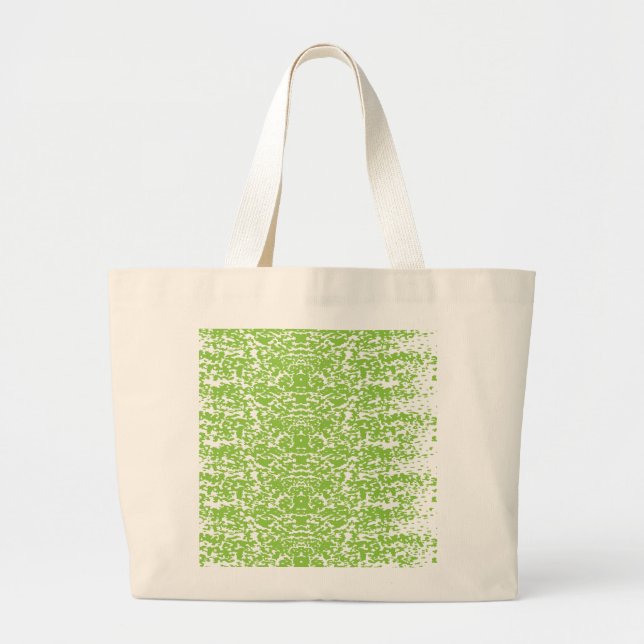 Bolsa Tote Grande Grunge Lime Green Pattern - Summer Abstract Decor (Frente)