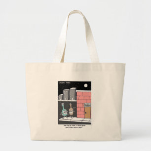 Bolsa Tote Grande Grupo De Ódio De Álcool Camisetas Engraçadas Cartõ