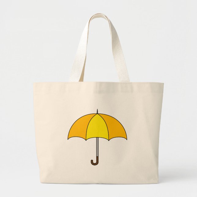 Bolsa Tote Grande Guarda-chuva amarela (Frente)