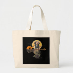 Bolsa Tote Grande Guitar Lake Halloween Assusta O Bulldog Inglês Com