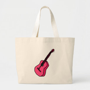 Bolsa Tote Grande Guitarra em pink