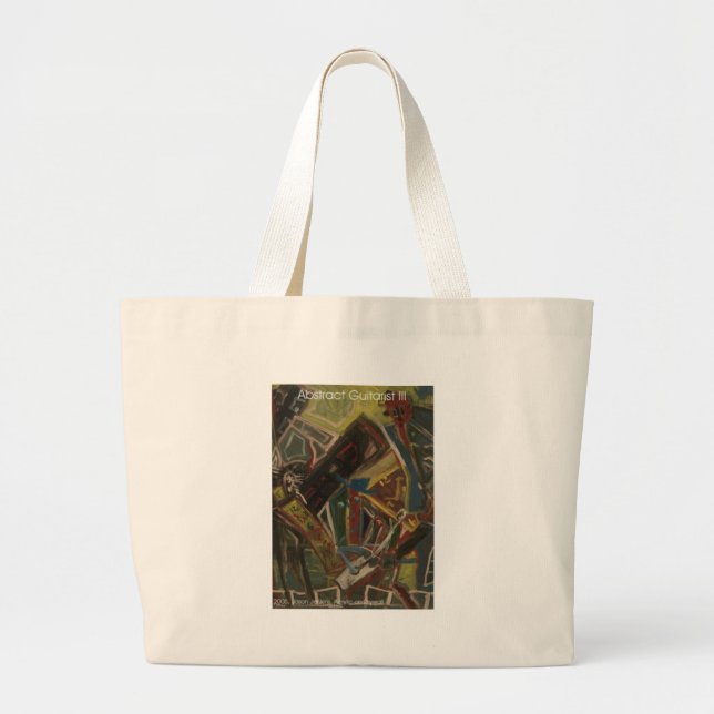 Bolsa Tote Grande guitarrista abstrato III (Frente)