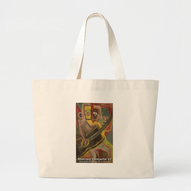 Bolsa Tote Grande guitarrista abstrato VI (Frente)