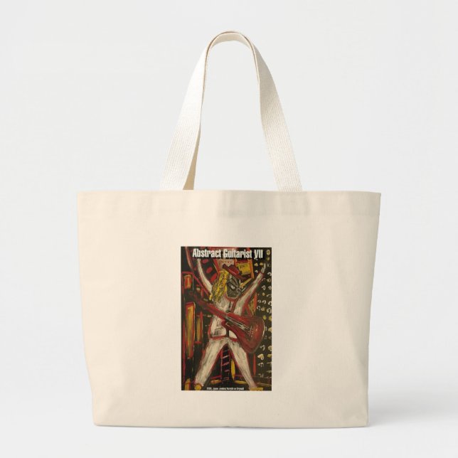 Bolsa Tote Grande guitarrista abstrato VII (Frente)