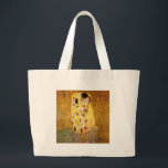 Bolsa Tote Grande Gustav Klimt A Pintura Clássica Beija<br><div class="desc">Gustav Klimt O Kiss Gustav Klimt usou ouro real em sua bela obra de mulheres nouveau de arte e arte decorativa. Esta pintura Klimt foi chamada de "O Beijo" e é a mais conhecida obra de arte nouveau que ele já pintou. A pintura de Gustav Klimt é de uma mulher...</div>