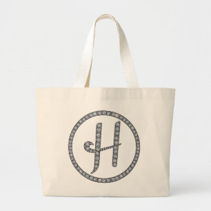 Bolsa Tote Grande H monograma com saco de tota