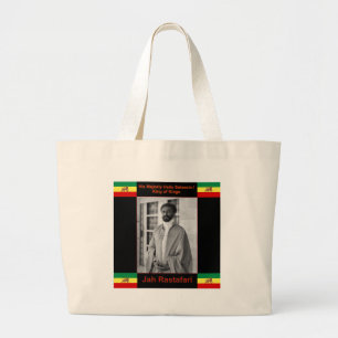 Bolsa Tote Grande Haile Selassie o leão de Judah, Jah Rastafari