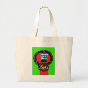 Bolsa Tote Grande Hakuna Matata Kenya Art Impressão
