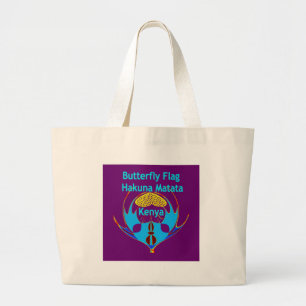 Bolsa Tote Grande Hakuna Matata Quênia - Impressão de Arte de Borbo