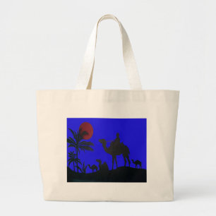 Bolsa Tote Grande Hakuna Matata safari Blue sky Sunset