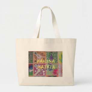 Bolsa Tote Grande Hakuna Matata uma bela obra de arte.png