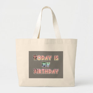 Bolsa Tote Grande HakunaMatata Gift Today é meu aniversário.png