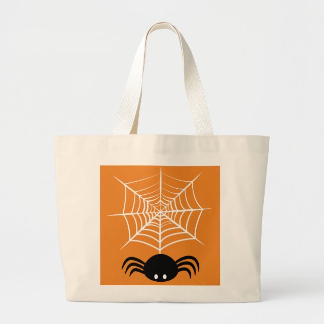 Bolsa Tote Grande Halloween Spider Web (Frente)