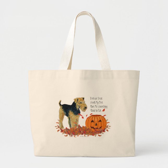 Bolsa Tote Grande Halloween Terrier (Frente)