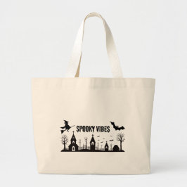 Bolsa Tote Grande Halloween Vibes Tote Bag Supermarket Bag