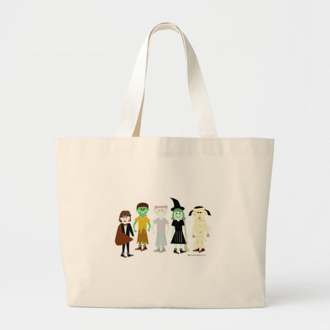 Bolsa Tote Grande Halloweenies Junior Characters No Halloween (Frente)