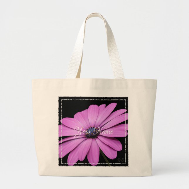 Bolsa Tote Grande HAMbyWG - Flores Violet Daisy (Frente)