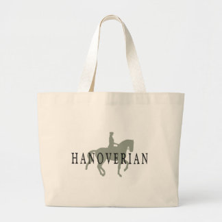 Bolsa Tote Grande HANOVERIAN com cavalo & cavaleiro do adestramento