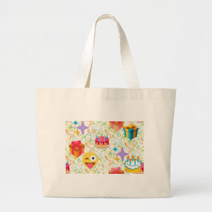 Bolsa Tote Grande happy birthday emoji