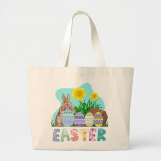 Bolsa Tote Grande happy bunny easter