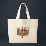 Bolsa Tote Grande Happy Hanukkah Dreidels Menorah<br><div class="desc">Você está vendo a coleção de Design Lee Hiller. Roupa,  Ofertas e Coleções Lee Hiller Fotografia ou Coleção de Arte Digital. Você pode ver sua fotografia da Nature em http://HikeOurPlanet.com/ e seguir seu blog de caminhada no Hot Primavera National Park.</div>