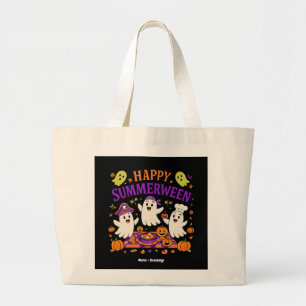 Bolsa Tote Grande Happy SummerEntre Halloween Spooky Summer Ghost