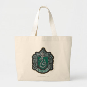 Bolsa Tote Grande Harry Potter   Retro Brasão Poderoso de Slytherin