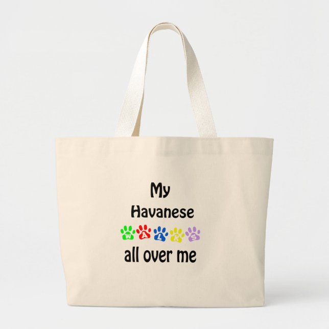 Bolsa Tote Grande Havanese Walks Design (Frente)
