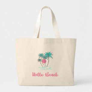 Bolsa Tote Grande Hello Beach Tropical Style Summer Legal