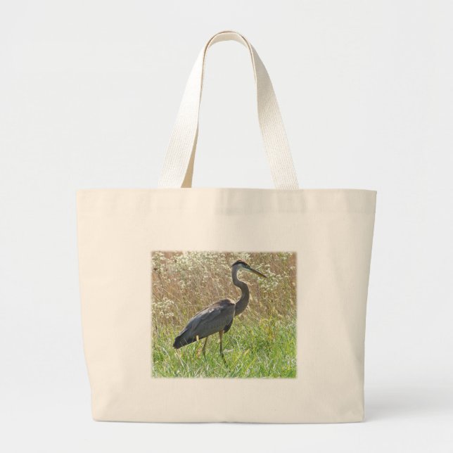 Bolsa Tote Grande Herão Azul excelente - Heróis Ardea (Frente)