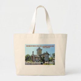 Bolsa Tote Grande Hereford Inlet Lighthouse, New Jersey Tote Bag