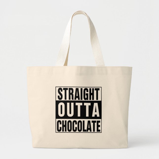 Bolsa Tote Grande Hetero fora de chocolate (Frente)