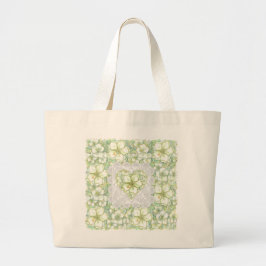 Bolsa Tote Grande Hibiscus & lace WHITE