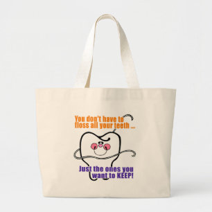 Bolsa Tote Grande Higienista dental engraçado