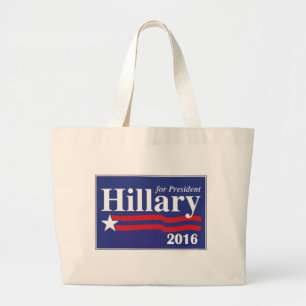 Bolsa Tote Grande Hillary Clinton para o presidente 2016