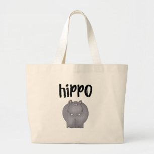 Bolsa Tote Grande Hipopótamo cinzento