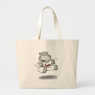 Bolsa Tote Grande Hipopótamo do karaté