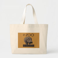 Hippopotamus vintage hippo zoo poster wpa