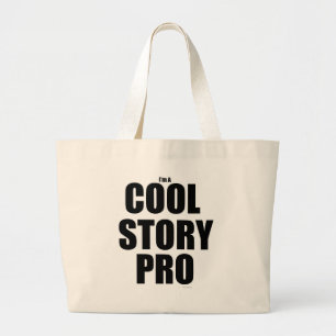 Bolsa Tote Grande História Legal Slogan de Escrita Divertida da Vida