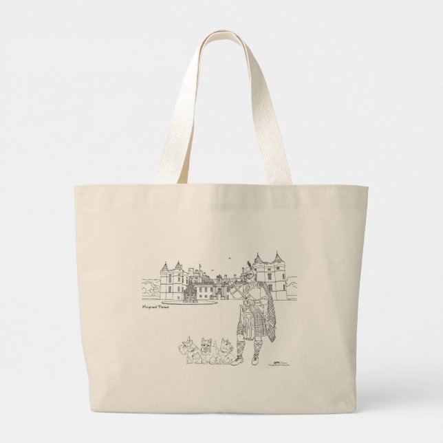 Bolsa Tote Grande Holyrood Palace Scotland Tote Bag (Verso)