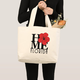 Bolsa Tote Grande HOME Florida Red Hibiscus
