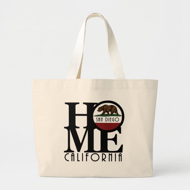 Bolsa Tote Grande HOME San Diego California (Frente)