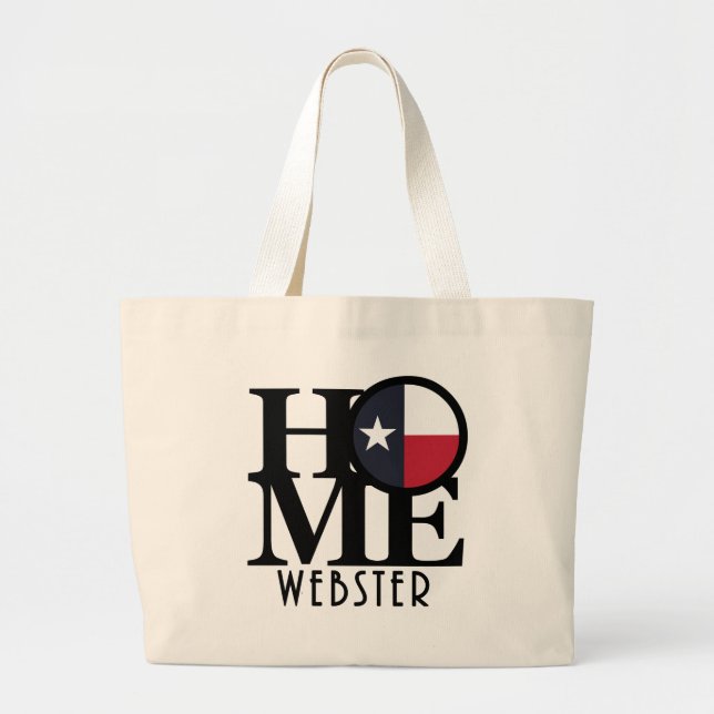 Bolsa Tote Grande HOME Webster Texas (Frente)