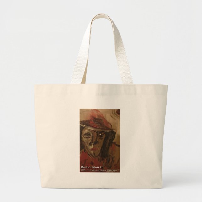Bolsa Tote Grande homem primitivo II (Frente)