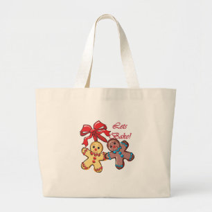 Bolsa Tote Grande Homens de pão-de-espécie do assar