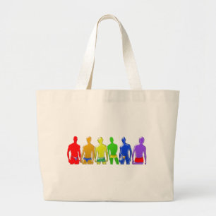 Bolsa Tote Grande Homens do arco-íris