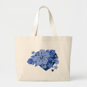 Bolsa Tote Grande Honolua Hibiscus Bolsas de praia tropicais